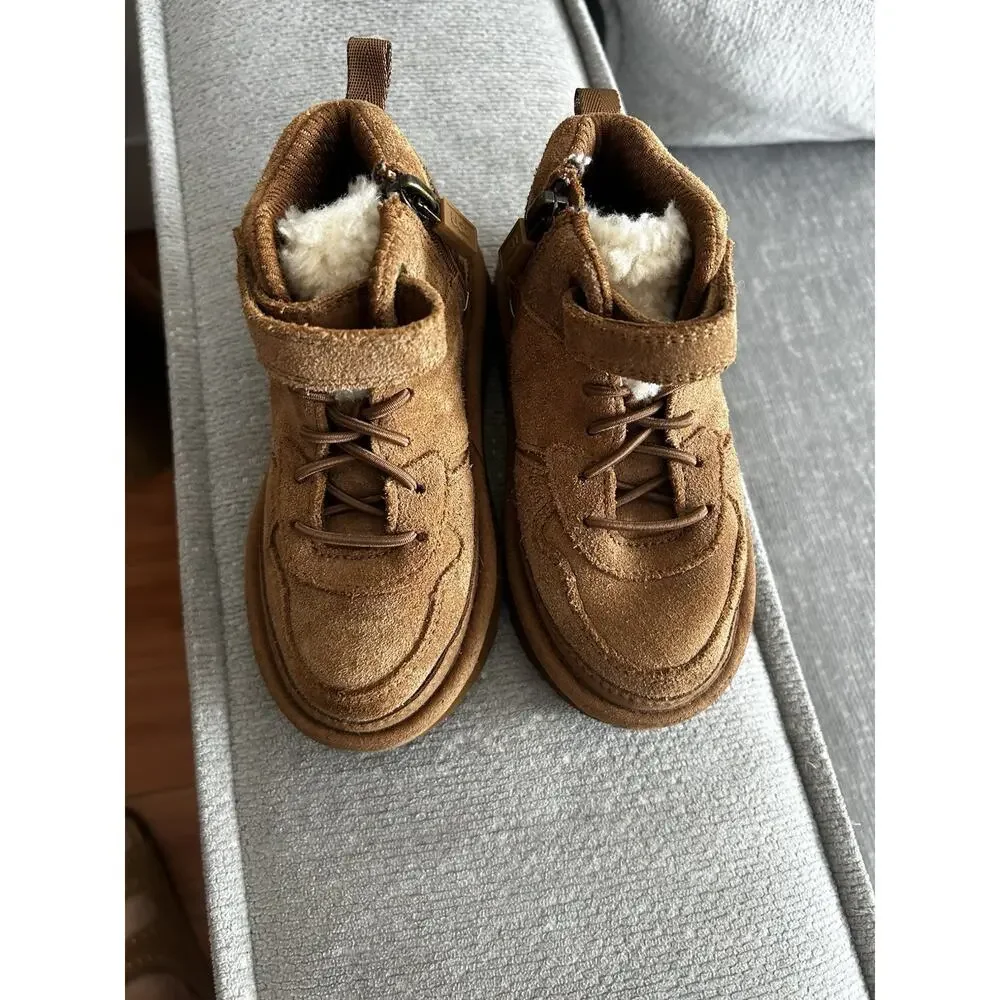 UGG Highland Hi Toddler Little Kids Girl Boy Heritage Suede Sz 9 Tan